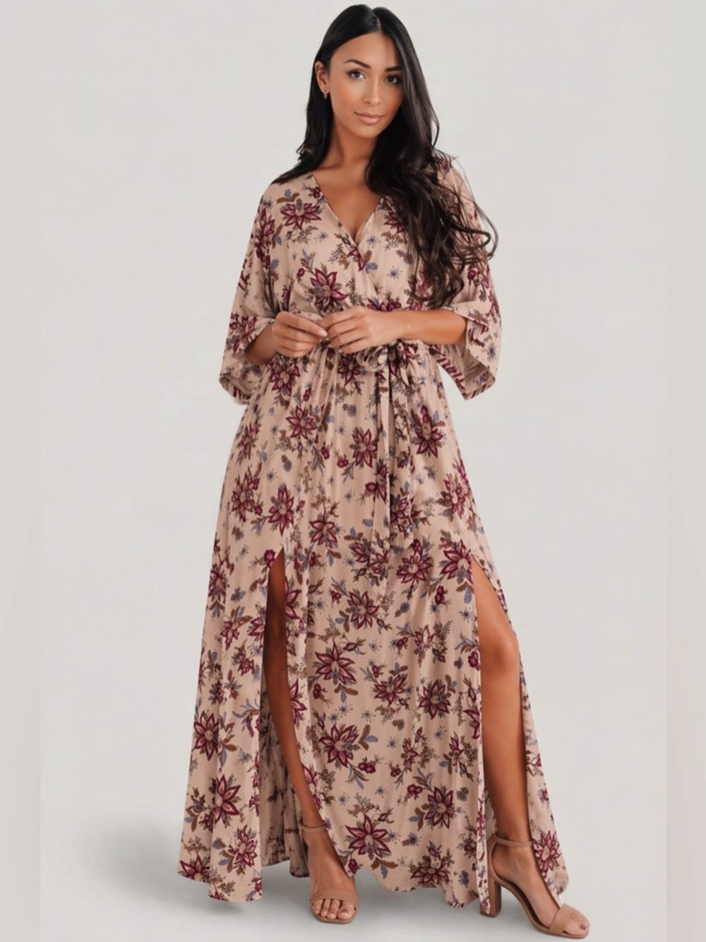 NWT Baltic Born Corinth Maxi Dress in Berry Floral Size Medium